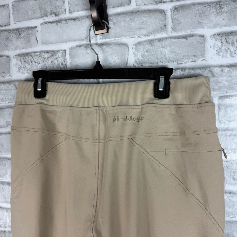 Birddogs XL Khaki Tan Lined Jogger Pants Performance Athletic Drawstring Pockets